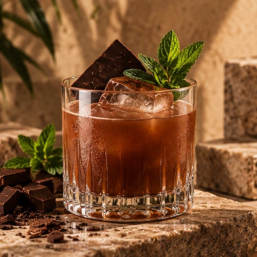Koktejl Cocoa Mint Old Fashioned Koktejl Cocoa Mint Old Fashioned